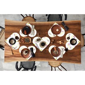Onderleggers - Placemats - Placemats hartje - Eenhoorn - Patronen - Regenboog - 8 stuks
