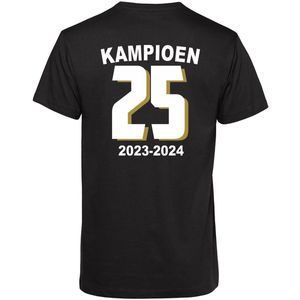 T-shirt kind 25x Kampioen | PSV Supporter | Eindhoven de Gekste | Shirt Kampioen | Zwart | maat 116