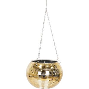 Housevitamin Hangende Vaas - Disco- Glitter-Glas-Goud - 25x25x25cm.
