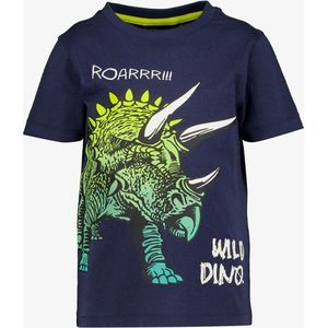 Unsigned jongens T-shirt blauw met dino - Maat 92