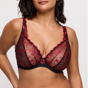 PrimaDonna niet-voorgevormde beugelbh Springdale donkerpaars/rood