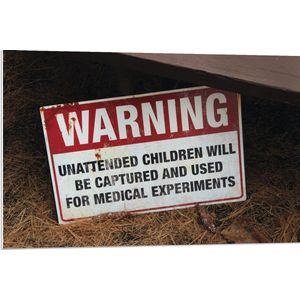 Forex - Warning Children Bord - 90x60cm Foto op Forex