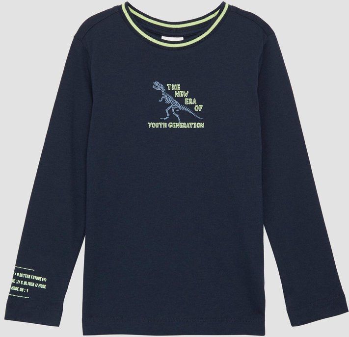 Katoen - Longsleeve - Print - Contrasterende Details