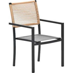 Garden Impressions Star dining fauteuil - carbon black - rope taupe