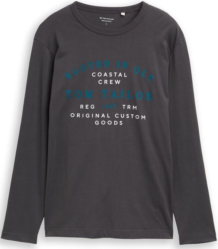 Tom Tailor Shirt met lange mouwen en logoprint