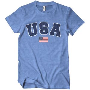 Hybris USA Varsity T-Shirt Blue-Heather-S