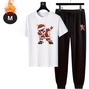Livano Kerst Pyjama - Heren - Kerstpyjama - Mannen - Slaapkleding Volwassenen - Set - Broek - Shirt - Christmas - Wit - Maat M