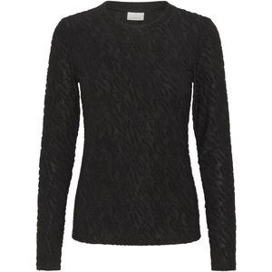 Kaffe - Kazeverina T Shirt - Zwart - Dames - Longsleeves
