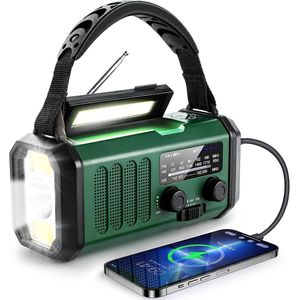 Noodradio - 20000mAh - Premium-versie - Professioneel Hoge kwaliteit - Radio - Multifunctioneel - Solar - Handbediende generator - LED-zaklamp - met interne oplaadbare batterij - SOS alarm - kompas - voor kamperen /wandelen /stroomuitval