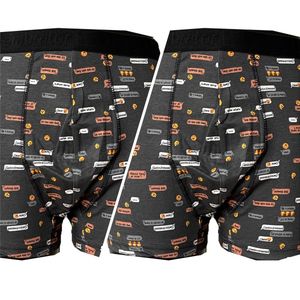 Embrator mannen Boxershorts 2-stuks overall print maat L