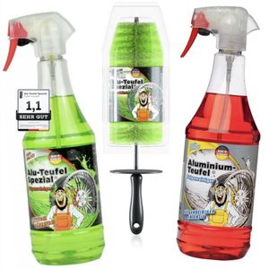 Tuga Chemie Velgenreiniger Set Speciaal | Tuga Rood + Groen + Velgenborstel