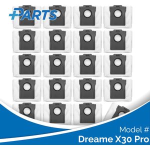 Dreame X30 Pro Stofzakken (20 Stuks, Plus.Parts® alternatief voor X30/X40 DUST BAGS)