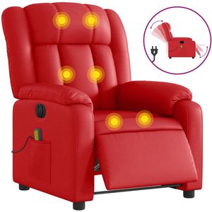 Massagefauteuil - Elektrisch Verstelbaar - Zwart - Kunstleer