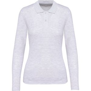Kariban Damespolo lange mouwen K244 - Ash Heather - 3XL