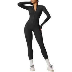 Dames Yoga Jumpsuit - Sportpak met Rits en Slim Fit