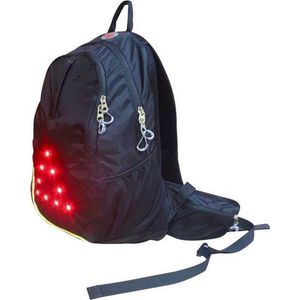 Invincer® Sportrugtas Zwart met LED verlichting – sportrugzak – Laptop rugzak – Office rugtas - schoolrugtas