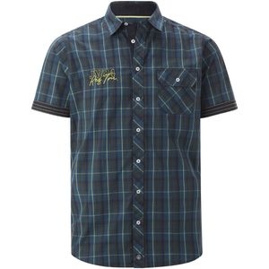 Jan Vanderstorm herren Overhemd Met Korte Mouwen - 45/46 - petrol