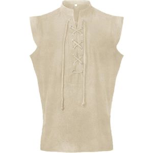 Mouwloos Middeleeuws Overhemd voor Heren - Vikingkostuum, Renaissance, Steampunk en Piratenstijl