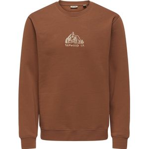 Only & Sons - Onsconnor Simple Life - Herensweater - Bruin - Regular Fit