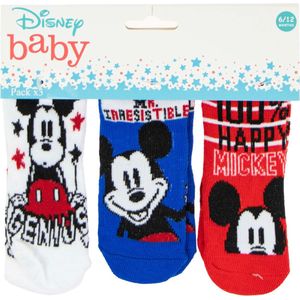 3 paar Baby - Sokjes - maat 0/6 Maanden - Mickey Mouse - Disney