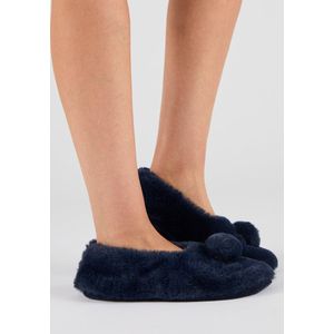Damart - Zacht gebreide pantoffels Thermolactyl - Dames - Blauw - 36/38