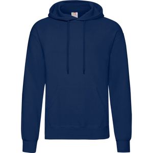 Fruit of the Loom capuchon sweater donkerblauw/navy voor volwassenen - Classic Hooded Sweat - Hoodie - Heren kleding 2XL (EU 56)