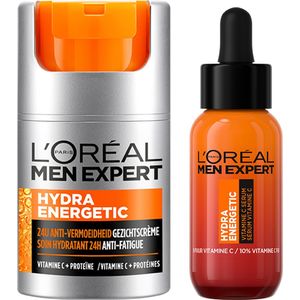 L'Oréal Paris Men Expert Power Age - Hydraterende Gezichtscrème tegen Huidveroudering - 50 ml + L'Oréal Paris Men Expert Hydra Energetic Vitamin C Serum