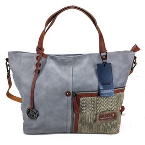 Dudlin Hand & Schoudertas Shopper Grijs Bruin