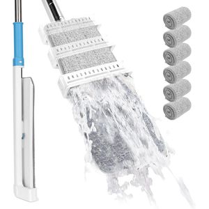 Zelfwringende Vloerdweil met Microvezel Pads - Geschikt voor Alle Vloertypes