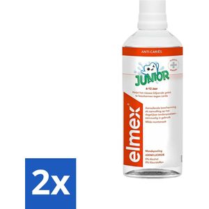 Elmex - Tandspoeling - Junior - Anti Cariës - 400 ml - Voordeelverpakking - 2 stuks