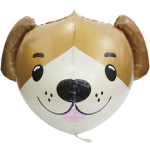 4D Cute Animal Face folie ballon - hond - dier - folie - ballon - huisdier - decoratie