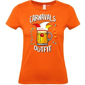 Dames t-shirt Carnavals Outfit | Carnavalskleding dames | Carnaval Kostuum | Foute Party | Oranje Dames | maat L