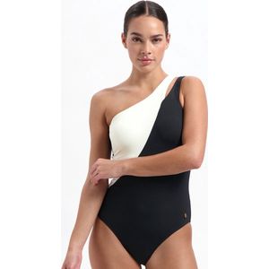 Beachlife Vanilla & Black one shoulder badpak