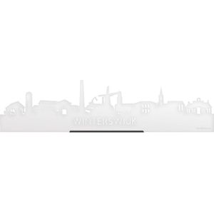 Standing Skyline Winterswijk Wit Glanzend - 40 cm - Woon decoratie om neer te zetten en om op te hangen - Meer steden beschikbaar - Cadeau voor hem - Cadeau voor haar - Jubileum - Verjaardag - Housewarming - Aandenken aan stad - WoodWideCities