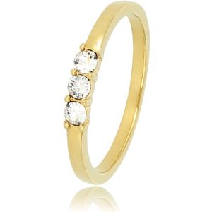 My Bendel - Goudkleurige ring met Swarovski stenen - Goudkleurige ring met Swarovski stenen - Met luxe cadeauverpakking