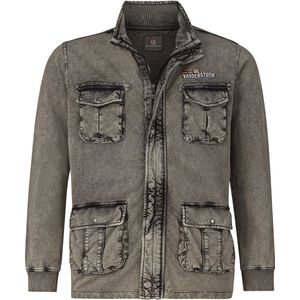 Jan Vanderstorm herren Sweatvest - 56/58 - donkergrijs