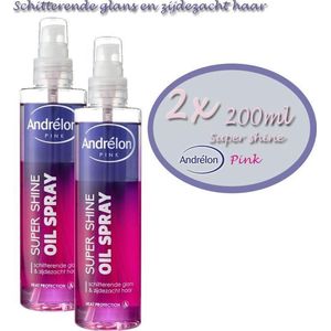 2x Andrelon Oil Spray Super Shine 200 ml- haarspray