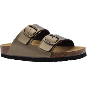 Scholl - Josephine Metal Bronze - Slipper - Suède Binnenzool - Natuurlijke Zool