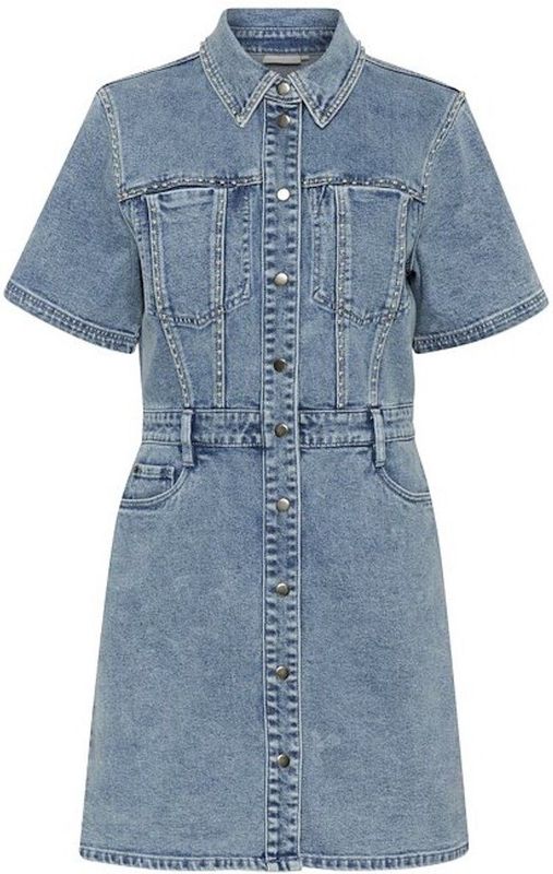 Kaffe - Denim Jurk - Blauw - Gewassen - Dames