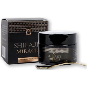 Premium Himalaya Shilajit Resin 30g - 100% Puur & Biologisch - Rijk aan 85+ Mineralen & 80% Fulvinezuur - Authentieke Mumijo Hars - Energie, Focus & Testosteron Booster - Labgetest & Gecertificeerd - Glazen Pot