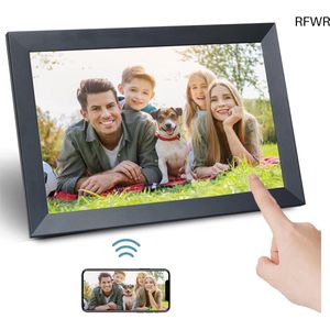 RFWR® Digitale fotolijst met WiFi en 10,1 inch HD IPS-touchscreen