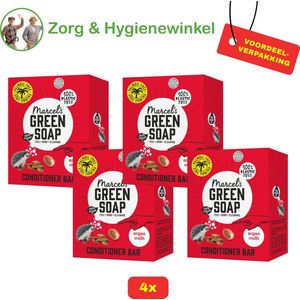 4x - Marcel's Green Soap Conditioner Bar Argan & Oudh 60 gr - Voordeelverpakking!
