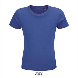 SOL'S - Crusader Kinder T-shirt - Blauw - 100% Biologisch Katoen - 98-104