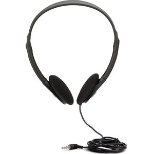 Koptelefoon stereo headset - compact en opvouwbaar - zwart