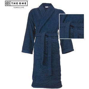 The One Towelling Organic Badjas - Kamerjas - Hoge vochtopname - 420 gr/m² - 100% Biologisch gekamd katoen - XXL/XXXL - Navy