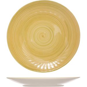 1x stuks diner bord Turbolino geel 27 cm - Dinerborden