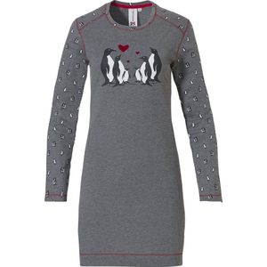 Rebelle Pinguin Vrouwen Nachthemd - Dark Grey - Maat 36
