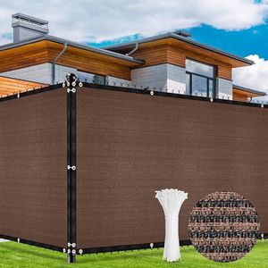 S&Dshopline® Inkijkbescherming omheining, 1,8 x 15,2 m, tuinhek, schaduwnet met ogen, 170 g/m², blokkade, uv-bescherming, outdoor, windscherm, zonwering, inkijkbescherming, weefsel, voor achtertuin en