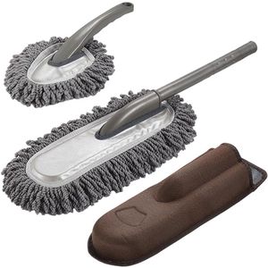 Car Duster Kit - 2 Pack Car Dust Brush Set met Microfiber Pollen Dusters - Extendable Handle Multifunctional voor Reinigen van Auto's en Interieur