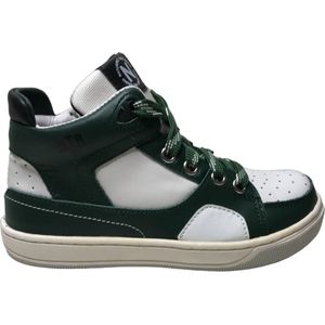 Naturino - Finnix - Mt 27 - veter rits hoge lederen sportieve sneakers - wit/groen